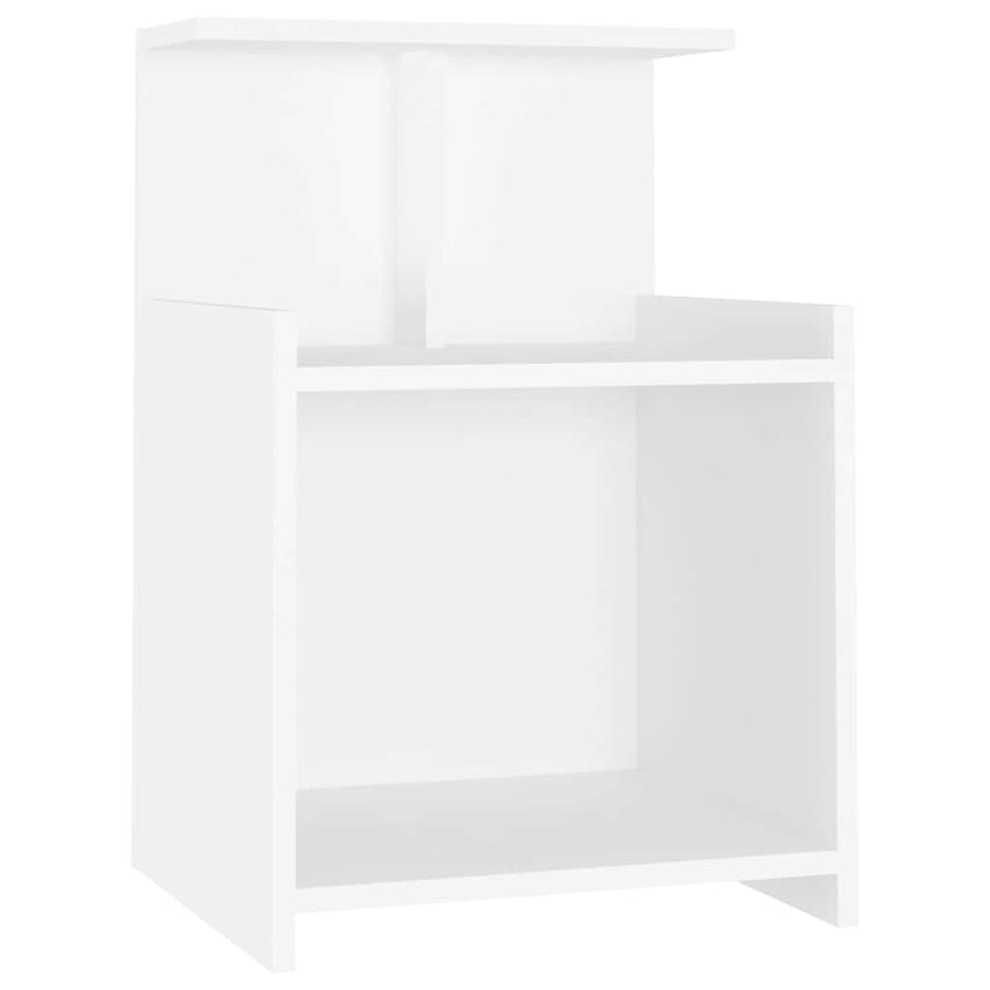Bed Cabinets 2 pcs White 40x35x60 cm Engineered Wood