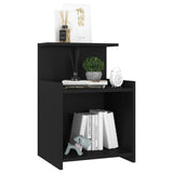 Bed Cabinet Black 40x35x60 cm Engineered Wood - 45-Degree Angle