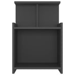 Bed Cabinets 2 pcs Grey 40x35x60 cm Engineered Wood