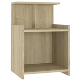 Bed Cabinet Sonoma Oak 40x35x60 cm Engineered Wood - Front View