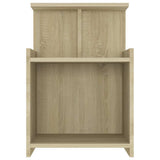 Bed Cabinet Sonoma Oak 40x35x60 cm Engineered Wood - Side View