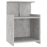 Bed Cabinet Concrete Grey 40x35x60 cm Engineered Wood