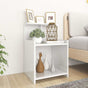 Bed Cabinet High Gloss White 40x35x60 cm Engineered Wood