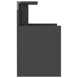 Bed Cabinet High Gloss Grey 40x35x60 cm Engineered Wood - Top-Down View