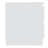 Bed Cabinet White 50x39x43.5 cm Engineered Wood - Top-Down View