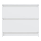 Bed Cabinets 2 pcs White 50x39x43.5 cm Engineered Wood