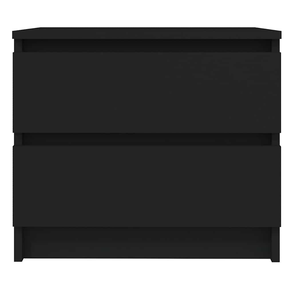 Bed Cabinet Black 50x39x43.5 cm Engineered Wood