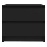 Bed Cabinet Black 50x39x43.5 cm Engineered Wood