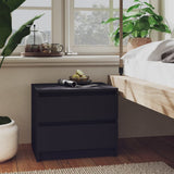 Bed Cabinets 2 pcs Grey 50x39x43.5 cm Engineered Wood - Front View