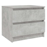 Bed Cabinets 2 pcs Concrete Grey 50x39x43.5 cm Engineered Wood - Side View