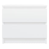 Bed Cabinets 2 pcs High Gloss White 50x39x43.5 cm Engineered Wood