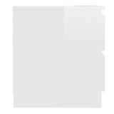 Bed Cabinets 2 pcs High Gloss White 50x39x43.5 cm Engineered Wood