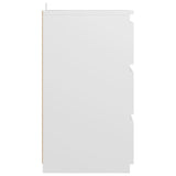 Bed Cabinet White 40x35x62.5 cm Engineered Wood
