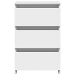 Bed Cabinets 2 pcs White 40x35x62.5 cm Engineered Wood