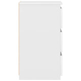 Bed Cabinets 2 pcs White 40x35x62.5 cm Engineered Wood - Rear View