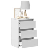 Bed Cabinets 2 pcs White 40x35x62.5 cm Engineered Wood - Close-Up Angle