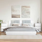Bed Cabinets 2 pcs White 40x35x62.5 cm Engineered Wood