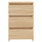 Bed Cabinet Sonoma Oak 40x35x62.5 cm Engineered Wood - Side View