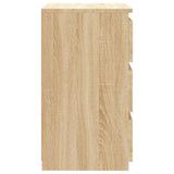 Bed Cabinet Sonoma Oak 40x35x62.5 cm Engineered Wood - 45-Degree Angle