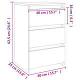 Bed Cabinet Sonoma Oak 40x35x62.5 cm Engineered Wood - Extra Image