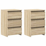 Bed Cabinets 2 pcs Sonoma Oak 40x35x62.5 cm Engineered Wood