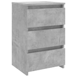 Bed Cabinet Concrete Grey 40x35x62.5 cm Engineered Wood - Front View