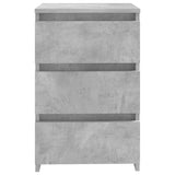 Bed Cabinet Concrete Grey 40x35x62.5 cm Engineered Wood - Side View