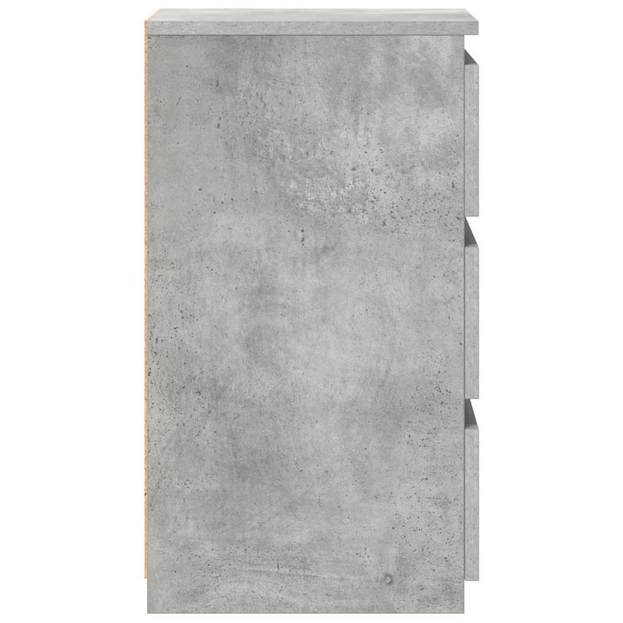 Bed Cabinets 2 pcs Concrete Grey 40x35x62.5 cm Engineered Wood