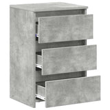Bed Cabinets 2 pcs Concrete Grey 40x35x62.5 cm Engineered Wood - Rear View