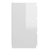 Bed Cabinet High Gloss White 40x35x62.5 cm Engineered Wood