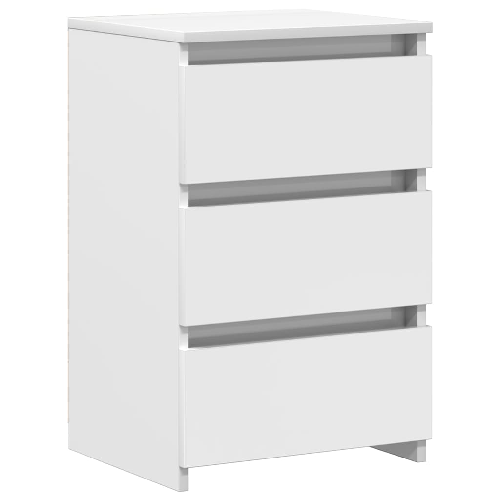 Bed Cabinets 2 pcs High Gloss White 40x35x62.5 cm Engineered Wood