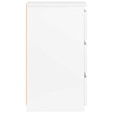Bed Cabinets 2 pcs High Gloss White 40x35x62.5 cm Engineered Wood - Rear View