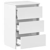 Bed Cabinets 2 pcs High Gloss White 40x35x62.5 cm Engineered Wood - Low Angle