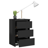 Bed Cabinets 2 pcs High Gloss Black 40x35x62.5 cm Engineered Wood - Close-Up Angle