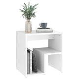 Bed Cabinet White 40x30x40 cm Engineered Wood - 45-Degree Angle