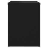 Bed Cabinets 2 pcs Black 40x30x40 cm Engineered Wood - Rear View
