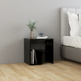 Bed Cabinets 2 pcs Black 40x30x40 cm Engineered Wood - Side View
