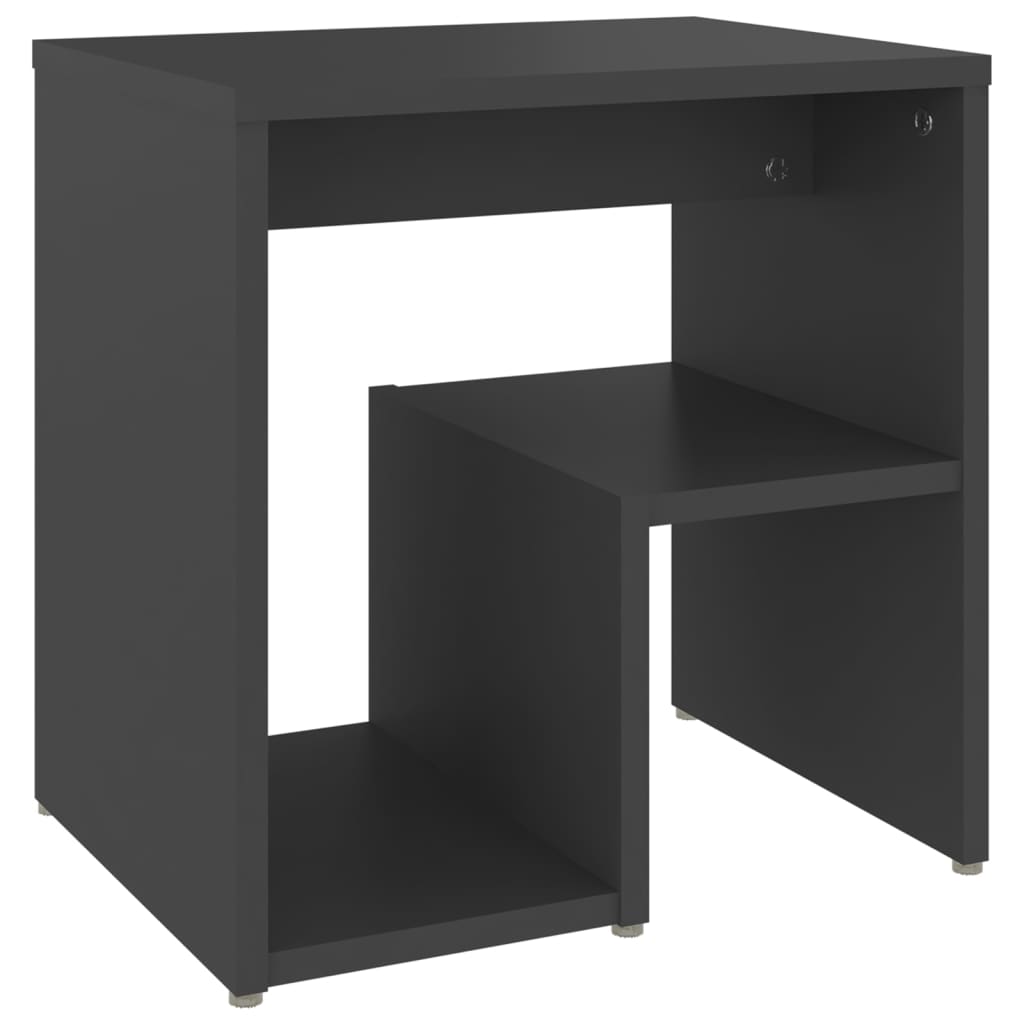 Bed Cabinet Grey 40x30x40 cm Engineered Wood