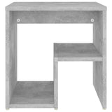 Bed Cabinet Concrete Grey 40x30x40 cm Engineered Wood - Side View