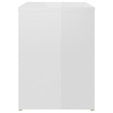 Bed Cabinet High Gloss White 40x30x40 cm Engineered Wood - Top-Down View