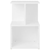 Bedside Cabinets 2 pcs White 35x35x55 cm Engineered Wood - Side View