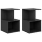 Bedside Cabinets 2 pcs Grey 35x35x55 cm Engineered Wood