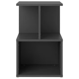 Bedside Cabinets 2 pcs Grey 35x35x55 cm Engineered Wood - Side View