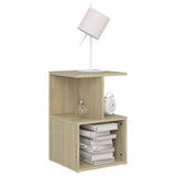 Bedside Cabinets 2 pcs Sonoma Oak 35x35x55 cm Engineered Wood - 45-Degree Angle