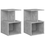 Bedside Cabinets 2 pcs Concrete Grey 35x35x55cm Engineered Wood