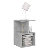 Bedside Cabinets 2 pcs Concrete Grey 35x35x55 cm Engineered Wood - 45-Degree Angle