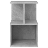 Bedside Cabinets 2 pcs Concrete Grey 35x35x55 cm Engineered Wood - Side View