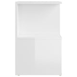 Bedside Cabinets 2 pcs High Gloss White 35x35x55 cm Engineered Wood - Top-Down View