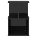 Bedside Cabinets 2 pcs High Gloss Black 35x35x55 cm Engineered Wood - Side View