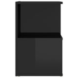 Bedside Cabinets 2 pcs High Gloss Black 35x35x55 cm Engineered Wood